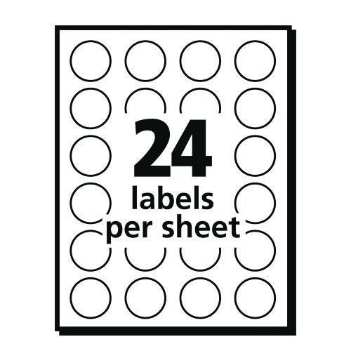 Image of Avery® 05463 Printable Self-Adhesive Removable Color-Coding Labels, 0.75" dia, Green, 24/Sheet, 42 Sheets/Pack, (5463)