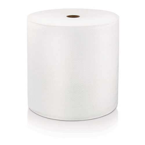 Image of LoCor® 46897 Hard Wound Roll Towel, 1-Ply, 7" x 800 ft, White, 6 Rolls/Carton