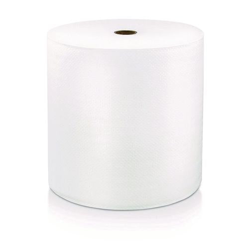 Image of LoCor® 46901 Hard Wound Roll Towel, 1-Ply, 8" x 1,000 ft, White, 6 Rolls/Carton