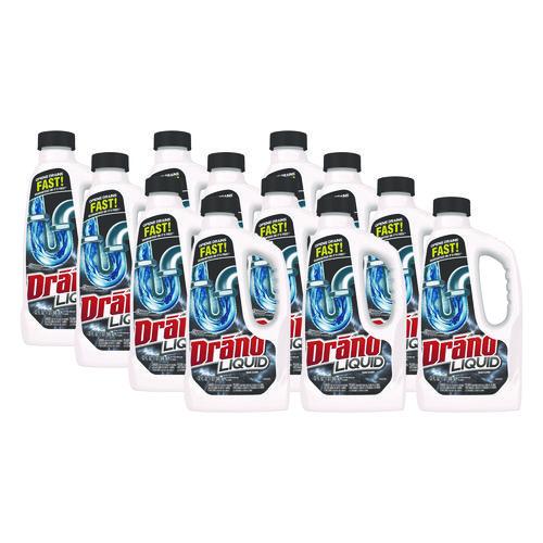 Image of Drano® 335712 Liquid Drain Cleaner, 32 Oz Safety Cap Bottle, 12/carton
