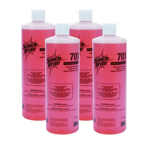 Image of Scotch-Brite PROFESSIONAL 701 Quick Clean Griddle Liquid, 1 Qt Bottle, 4/carton