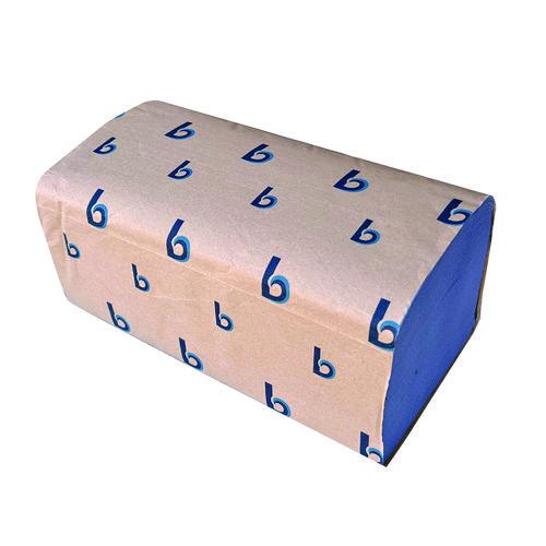 Image of Boardwalk® BWK6191 Windshield Paper Towels, 9.05 x 10, Blue, 250/Pack, 9 Packs/Carton