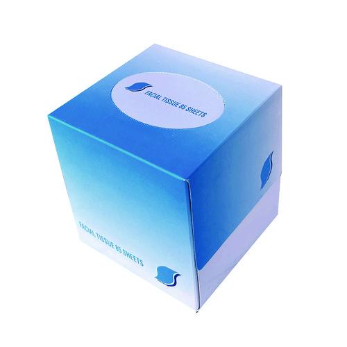 Image of GEN GEN852E Facial Tissue Cube Box, 2-Ply, White, 85 Sheets/box, 36 Boxes/carton