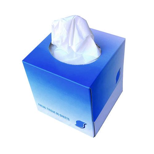 Image of GEN GEN852E Facial Tissue Cube Box, 2-Ply, White, 85 Sheets/box, 36 Boxes/carton