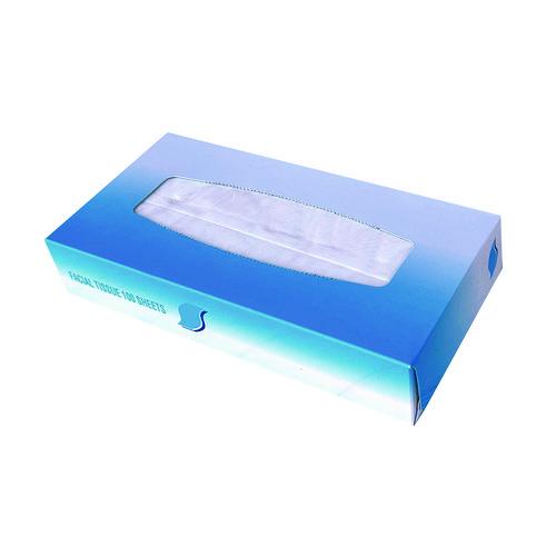 Image of GEN GEN6501B Facial Tissue, Flat Box, 2-Ply, White, 100 Sheets/Box, 30 Boxes/Carton