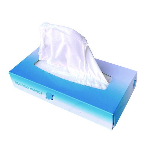 Image of GEN GEN6501B Facial Tissue, Flat Box, 2-Ply, White, 100 Sheets/Box, 30 Boxes/Carton