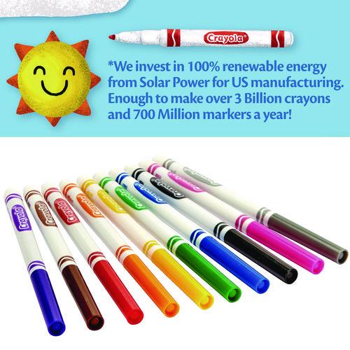 Image of Crayola® 58-7726 NON-WASHABLE MARKER, FINE BULLET TIP, ASSORTED CLASSIC COLORS, 10/PACK