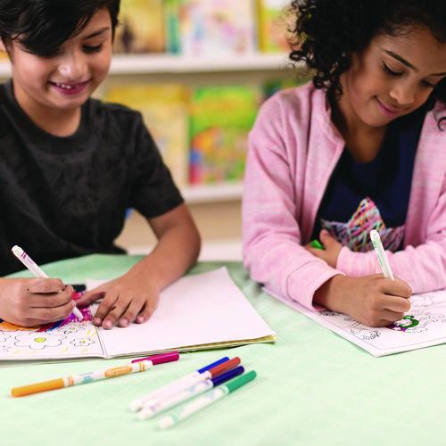 Image of Crayola® 58-7726 NON-WASHABLE MARKER, FINE BULLET TIP, ASSORTED CLASSIC COLORS, 10/PACK