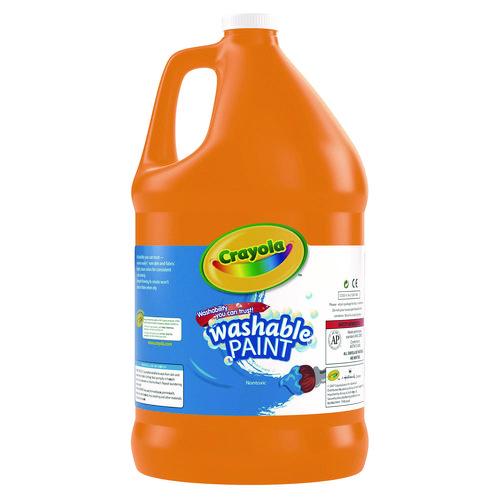Image of Crayola® 54-2128-036 Washable Paint, Orange, 1 Gal Bottle