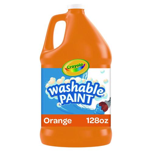 Image of Crayola® 54-2128-036 Washable Paint, Orange, 1 Gal Bottle