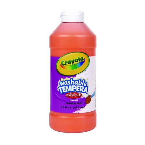 Image of Crayola® 54-3115-036 Artista Ii Washable Tempera Paint, Orange, 16 Oz Bottle