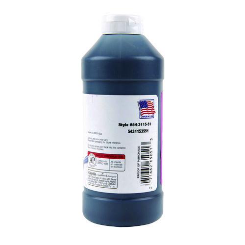 Image of Crayola® 54-3115-051 Artista II Washable Tempera Paint, Black, 16 oz Bottle
