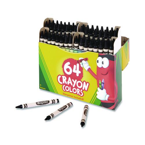 Image of Crayola® 52-0836-051 Bulk Crayons, Regular Size, 0.31" x 3.63", Black, 12/Box