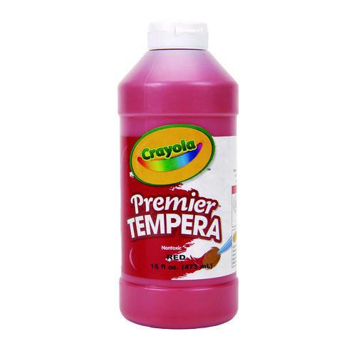 Image of Crayola® 54-1216-038 Premier Tempera Paint, Red, 16 Oz Bottle