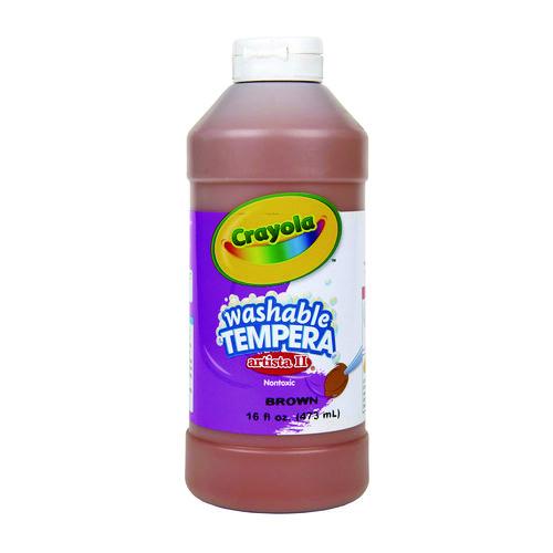 Image of Crayola® 543115007 Artista Ii Washable Tempera Paint, Brown, 16 Oz Bottle