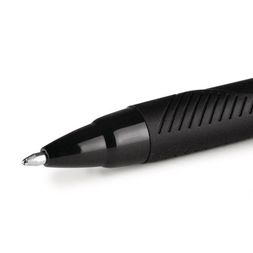 Image of uniball® 70123 Jetstream Elements Hybrid Gel Pen, Retractable, Medium 1 mm, Black Ink, Translucent Black/Black Barrel, Dozen