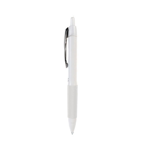 Image of uniball® 70652 207 Plus+ Gel Pen, Retractable, Medium 0.7 mm, Black Ink, White Barrel, 4/Pack