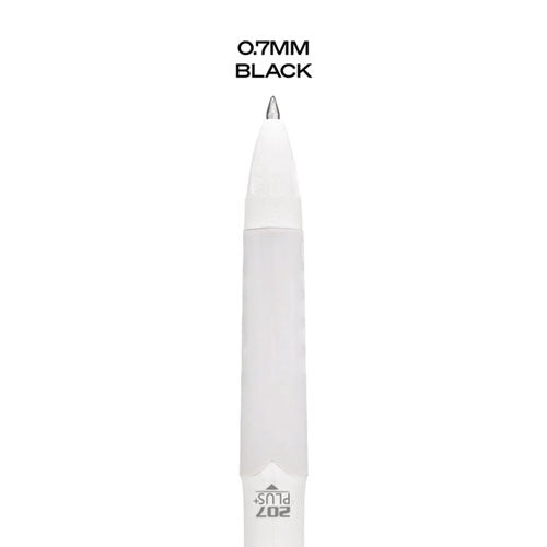 Image of uniball® 70652 207 Plus+ Gel Pen, Retractable, Medium 0.7 mm, Black Ink, White Barrel, 4/Pack