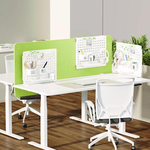 Image of Kantek PBS120W Pegboard Organizer, Three Compartments, 20.58 x 1 x 17, White, Steel