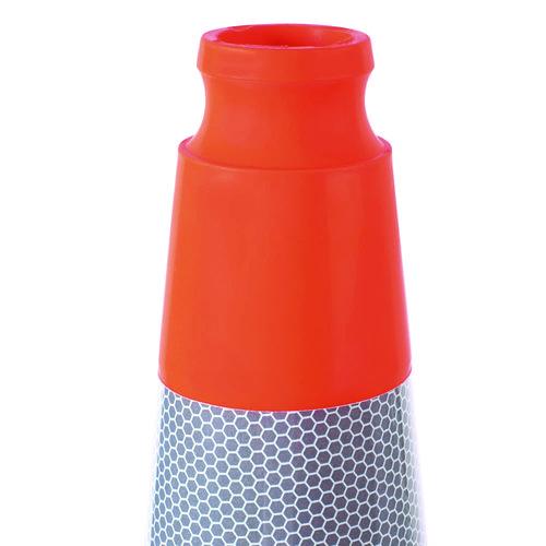 Image of Tatco 25960 Traffic Cone, 14.5 x 1 x 36, Orange/Silver