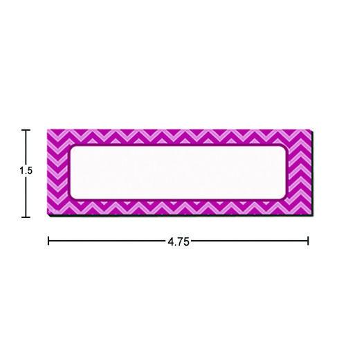 Image of Teacher Created Resources TCR77204 Chevron Labels Magnetic Accents, Chevron Labels, 1.5" x  4.75", Assorted Colors, 20/Pack