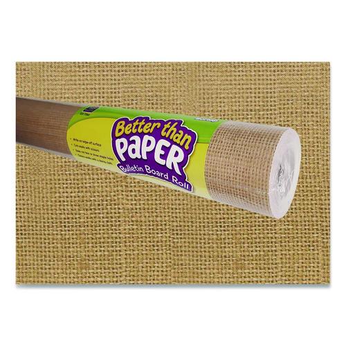 Image of Teacher Created Resources TCR77365 Better Than Paper Bulletin Board Roll, 4 Ft X 12 Ft, Burlap