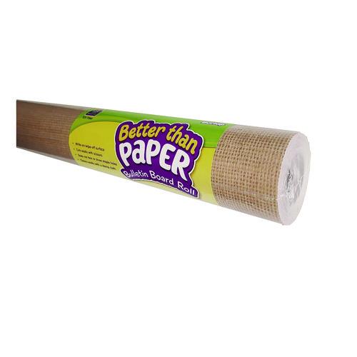 Image of Teacher Created Resources TCR77365 Better Than Paper Bulletin Board Roll, 4 Ft X 12 Ft, Burlap