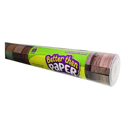 Image of Teacher Created Resources TCR77399 Better Than Paper Bulletin Board Roll, 4 Ft X 12 Ft, Reclaimed Wood
