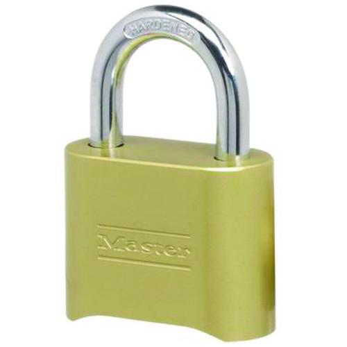 Image of Master Lock® 175D Resettable Combination Padlock, 2" Wide, Brass