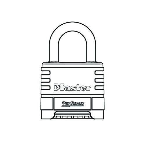 Image of Master Lock® 1174D ProSeries Stainless Steel Easy-to-Set Combination Lock, Stainless Steel, 2.18" Wide