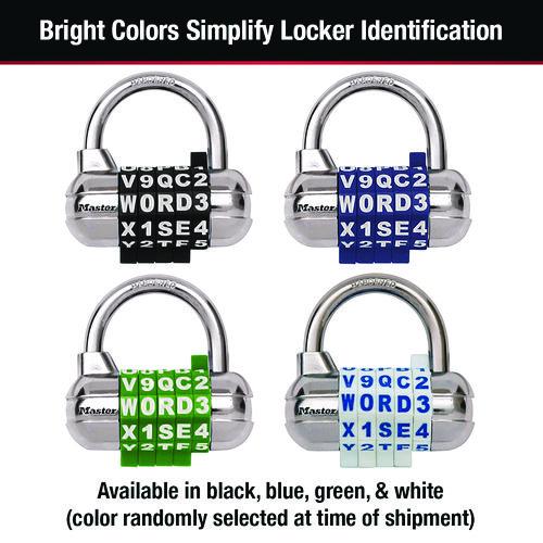 Image of Master Lock® 1534D Password Plus Combination Lock, Hardened Steel Shackle, 2.5" Wide, Chrome/Assorted