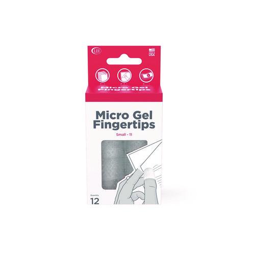 Image of LEE 41030 Micro-Gel Fingertips, Size 11, Small, Clear, 12/Pack