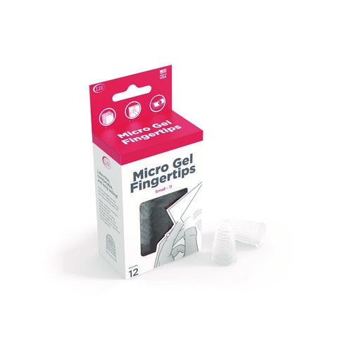 Image of LEE 41030 Micro-Gel Fingertips, Size 11, Small, Clear, 12/Pack