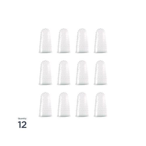 Image of LEE 41030 Micro-Gel Fingertips, Size 11, Small, Clear, 12/Pack
