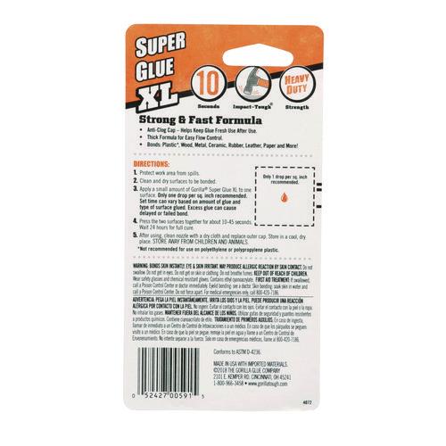 Image of Gorilla® 7400202 Super Glue, 0.88 oz, Dries Clear