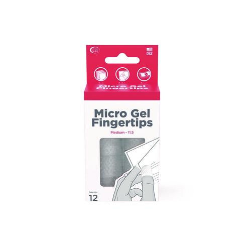 Image of LEE 41050 Micro-Gel Fingertips, Size 11.5, Medium, Clear, 12/Pack