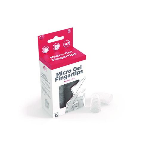 Image of LEE 41050 Micro-Gel Fingertips, Size 11.5, Medium, Clear, 12/Pack
