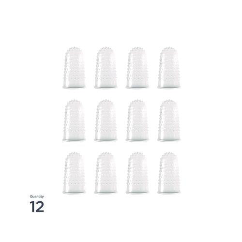 Image of LEE 41050 Micro-Gel Fingertips, Size 11.5, Medium, Clear, 12/Pack