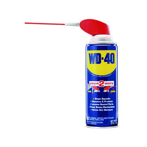 Image of WD-40® 490040 Smart Straw Spray Lubricant, 11 oz Aerosol Can, 12/Carton