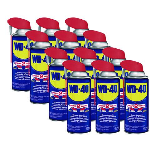 Image of WD-40® 490040 Smart Straw Spray Lubricant, 11 oz Aerosol Can, 12/Carton