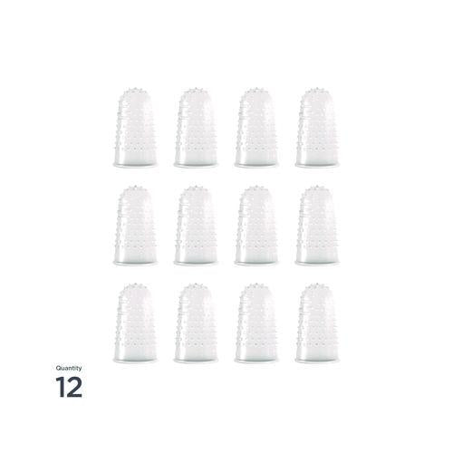 Image of LEE 41070 Micro-Gel Fingertips, Size 12, Large, Clear, 12/Pack