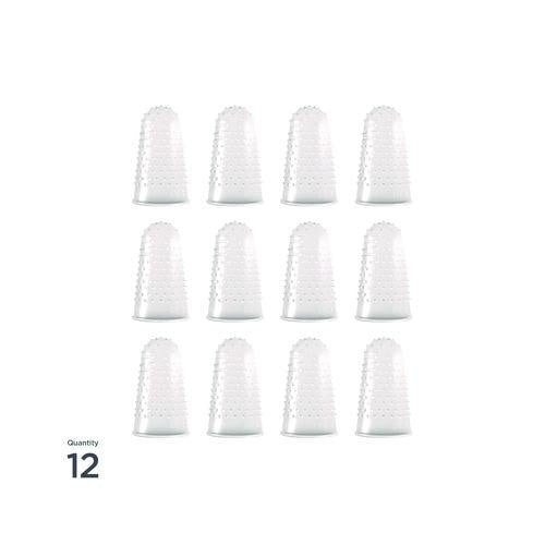 Image of LEE 41090 Micro-Gel Fingertips, Size 13, X-Large, Clear, 12/Pack