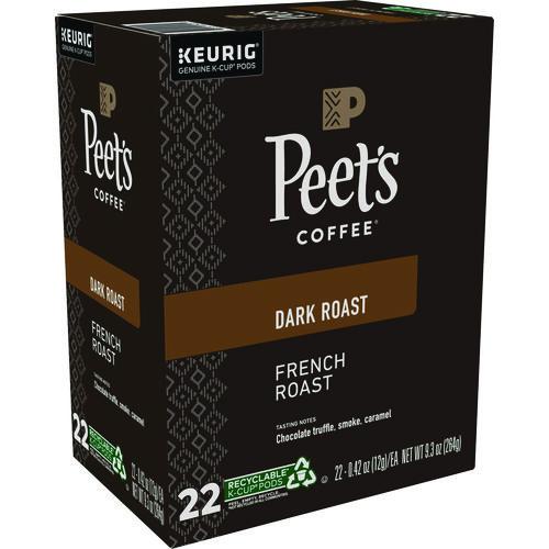 Image of Peet's Coffee & Tea® 5000363995 French Roast Coffee K-Cups, 22/box