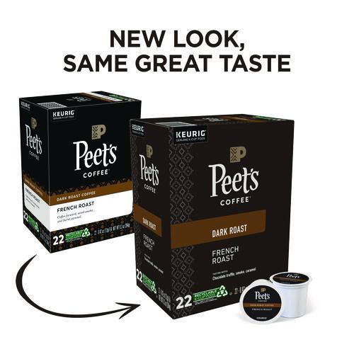 Image of Peet's Coffee & Tea® 5000363995 French Roast Coffee K-Cups, 22/box