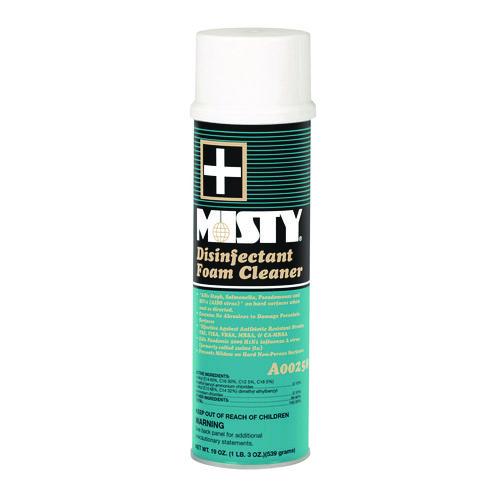 Image of Misty® 1001907 Disinfectant Foam Cleaner, Fresh Scent, 19 Oz Aerosol Spray, 12/carton