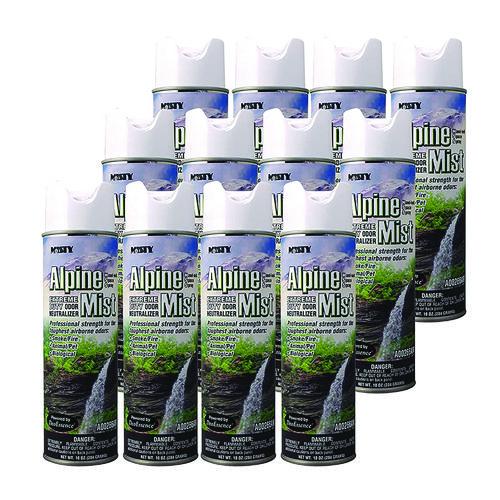 Image of Misty® 1039394 Hand-Held Odor Neutralizer, Alpine Mist, 10 Oz Aerosol Spray, 12/carton