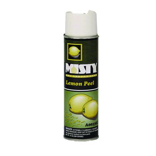 Image of Misty® 1001842 Handheld Air Deodorizer, Lemon Peel, 10 Oz Aerosol Spray, 12/carton