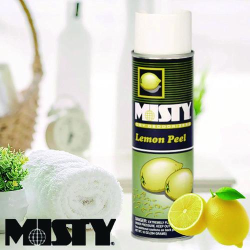 Image of Misty® 1001842 Handheld Air Deodorizer, Lemon Peel, 10 Oz Aerosol Spray, 12/carton