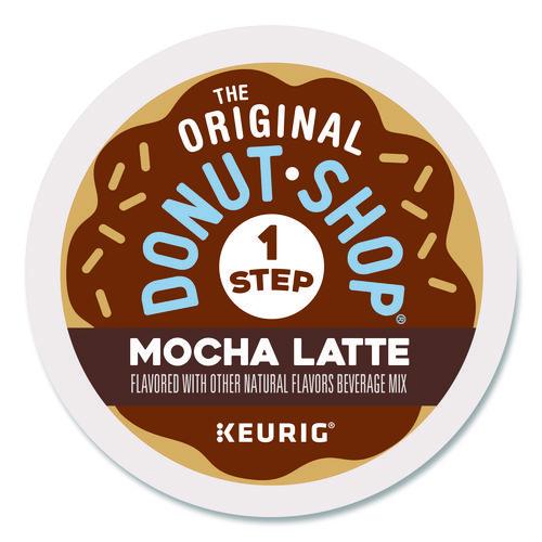 Image of The Original Donut Shop® 5000341535 Mocha One Step Latte K-Cup, Vanilla, 20/Box