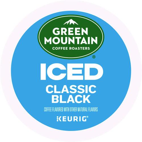 Image of Green Mountain Coffee® 5000359622 Classic Black Brew Over Ice Coffee K-Cups, 24/box